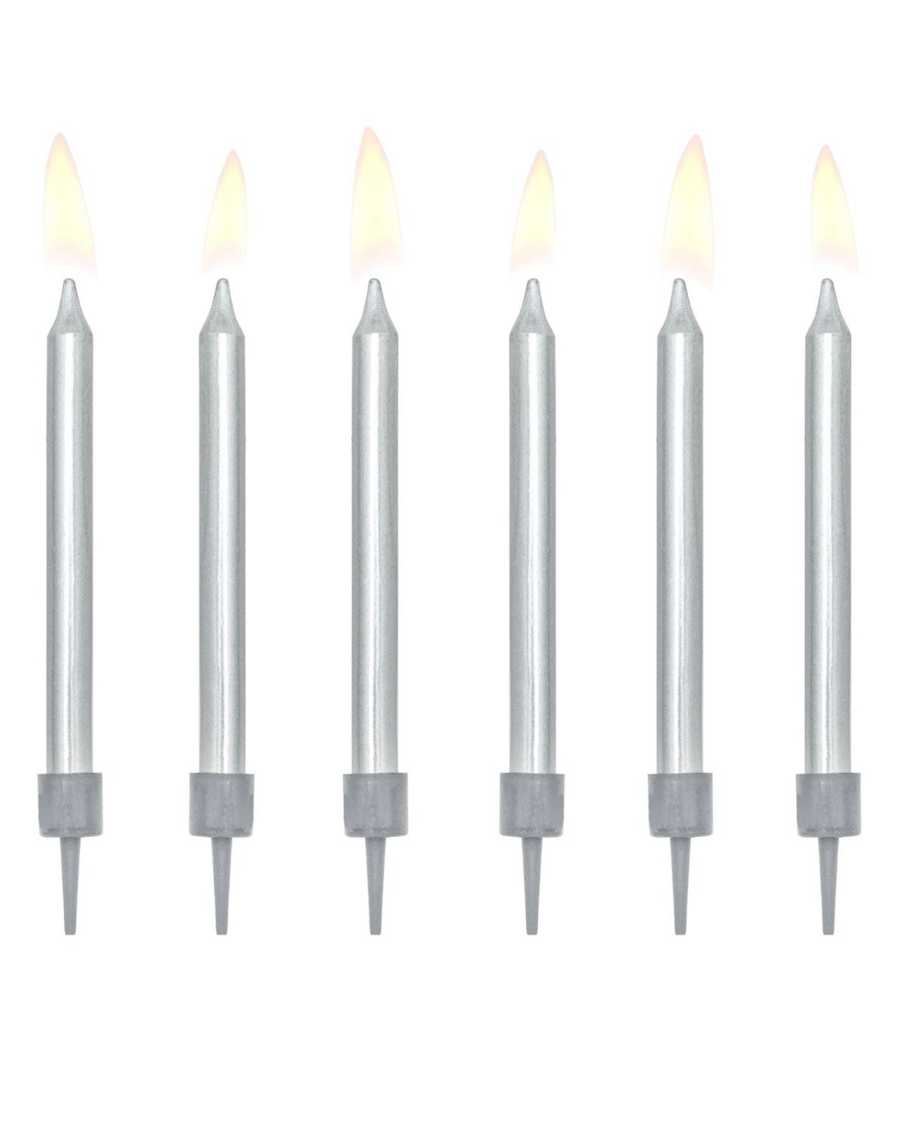 Kerzen silber 6 cm