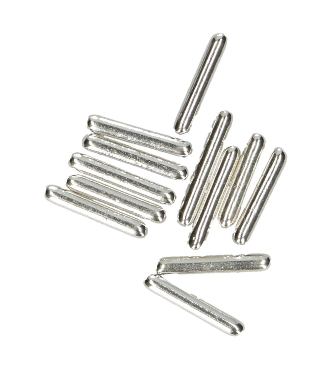 Funcakes Rods Zuckerstäbchen metallic silber XL 70 g