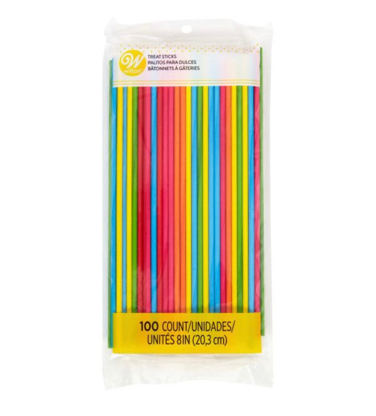 Wilton Lolli & Cakepop Stiele bunt 20 cm 100 Stk