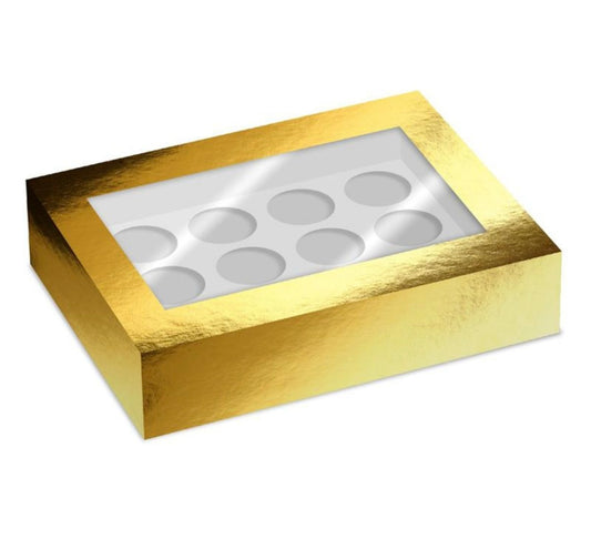 Simply Making 12er Cupcake Box metallic gold mit Fenster 2 Stk