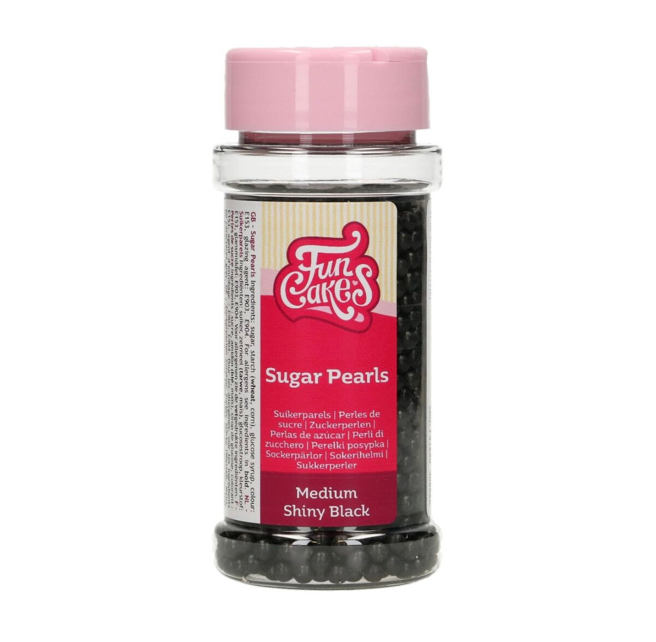 Funcakes Zuckerperlen schwarz 80 g