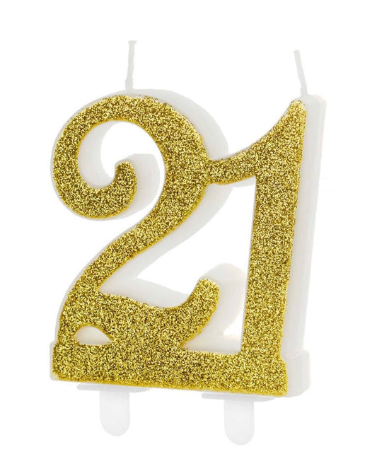 Kerze 21 gold
