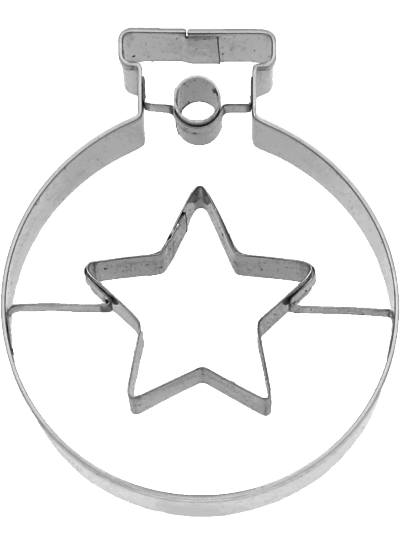 Ausstechform Christbaumkugel mit Stern