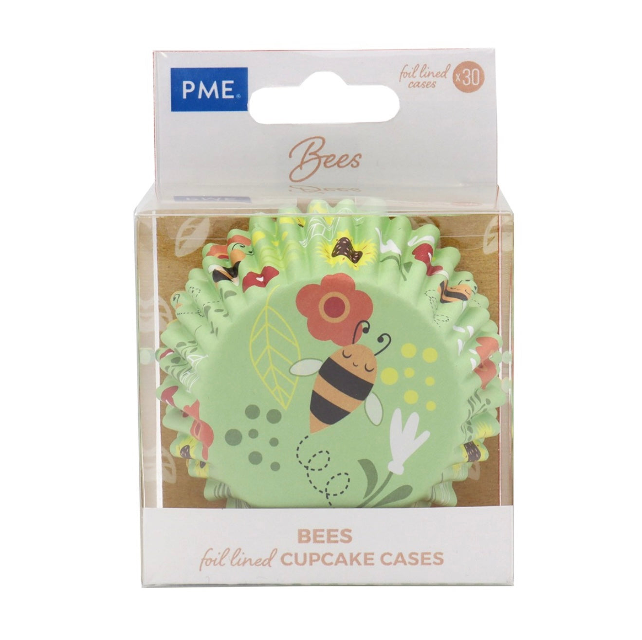 PME folienbeschichtete Cupcake Backförmchen Biene 30Stk
