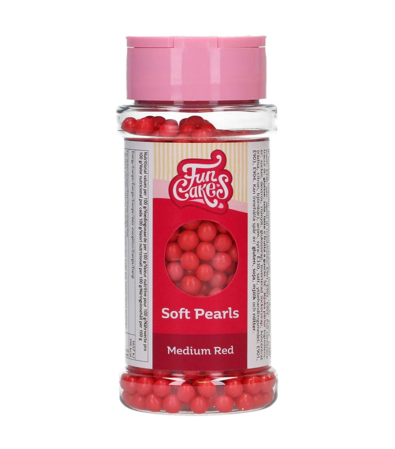Funcakes softe Perlen medium rot 60 g