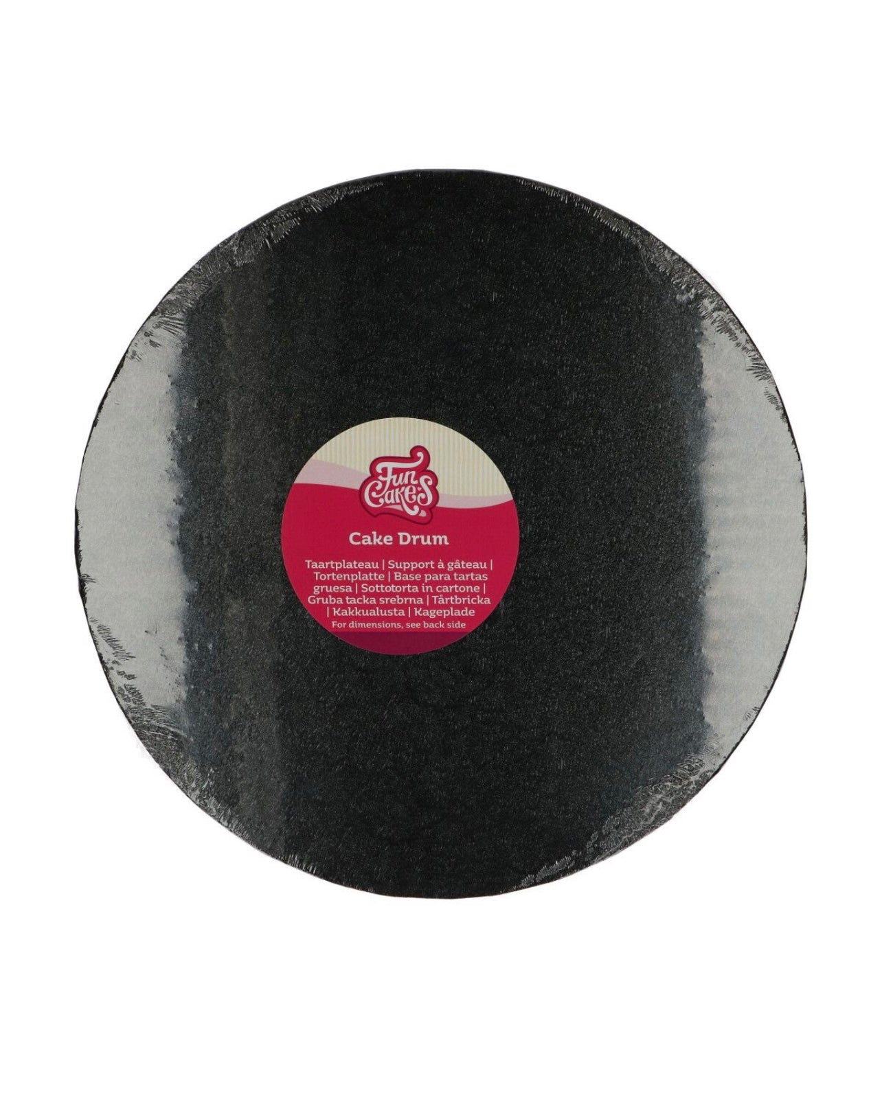 Funcakes Cake Drum schwarz 25 cm