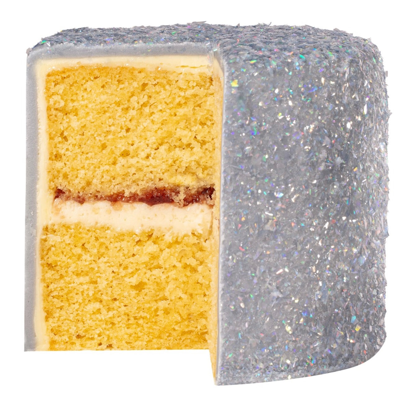 Magic Sparkles essbare irisierende Glitter Flakes / Silber 3 g