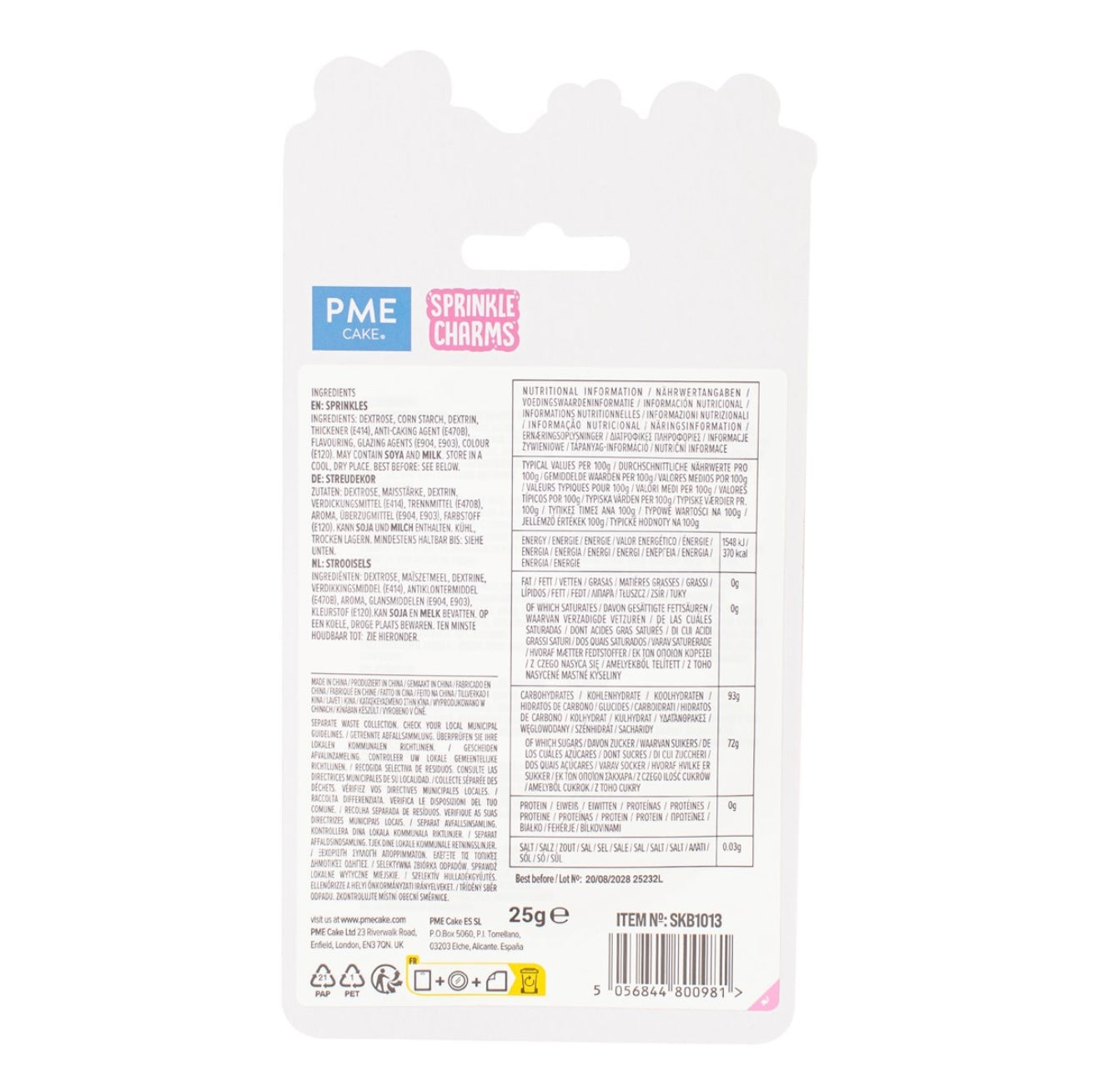 PME Rosa Blumen Streusel 25 g