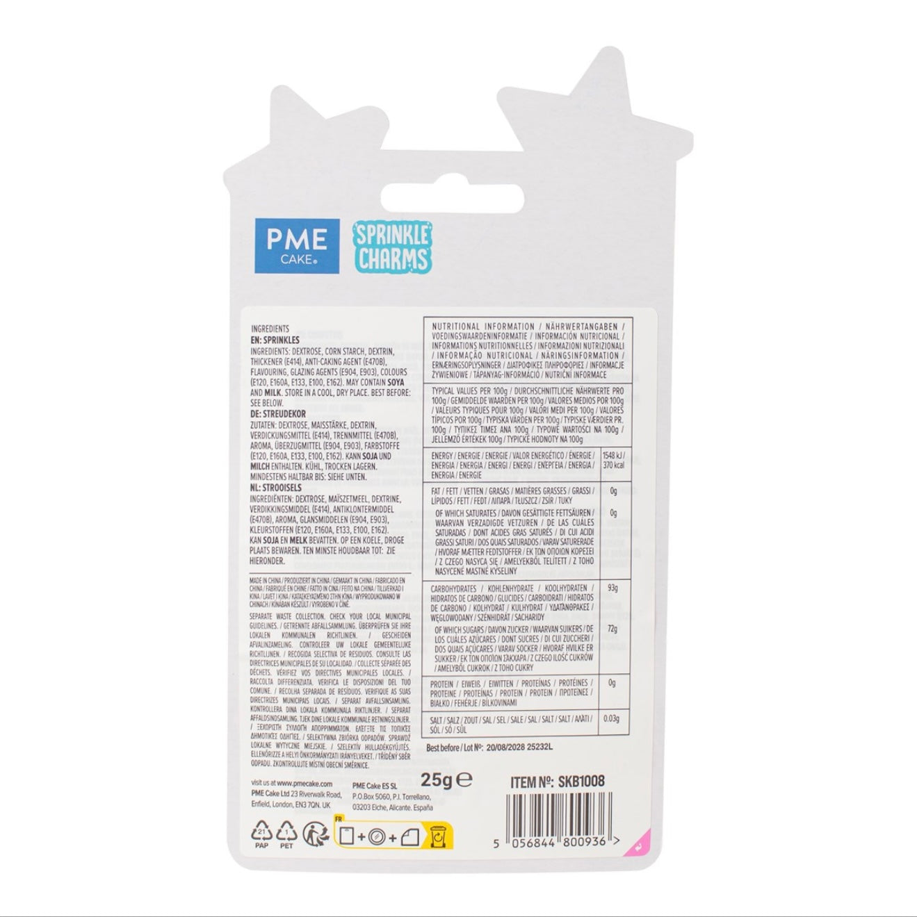 PME Regenbogen Sterne Streusel 25 g