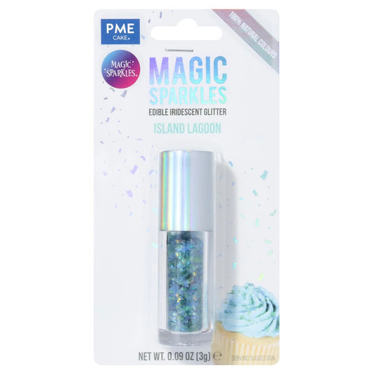 Magic Sparkles essbare irisierende Glitter Flakes / Island Lagoon 3 g