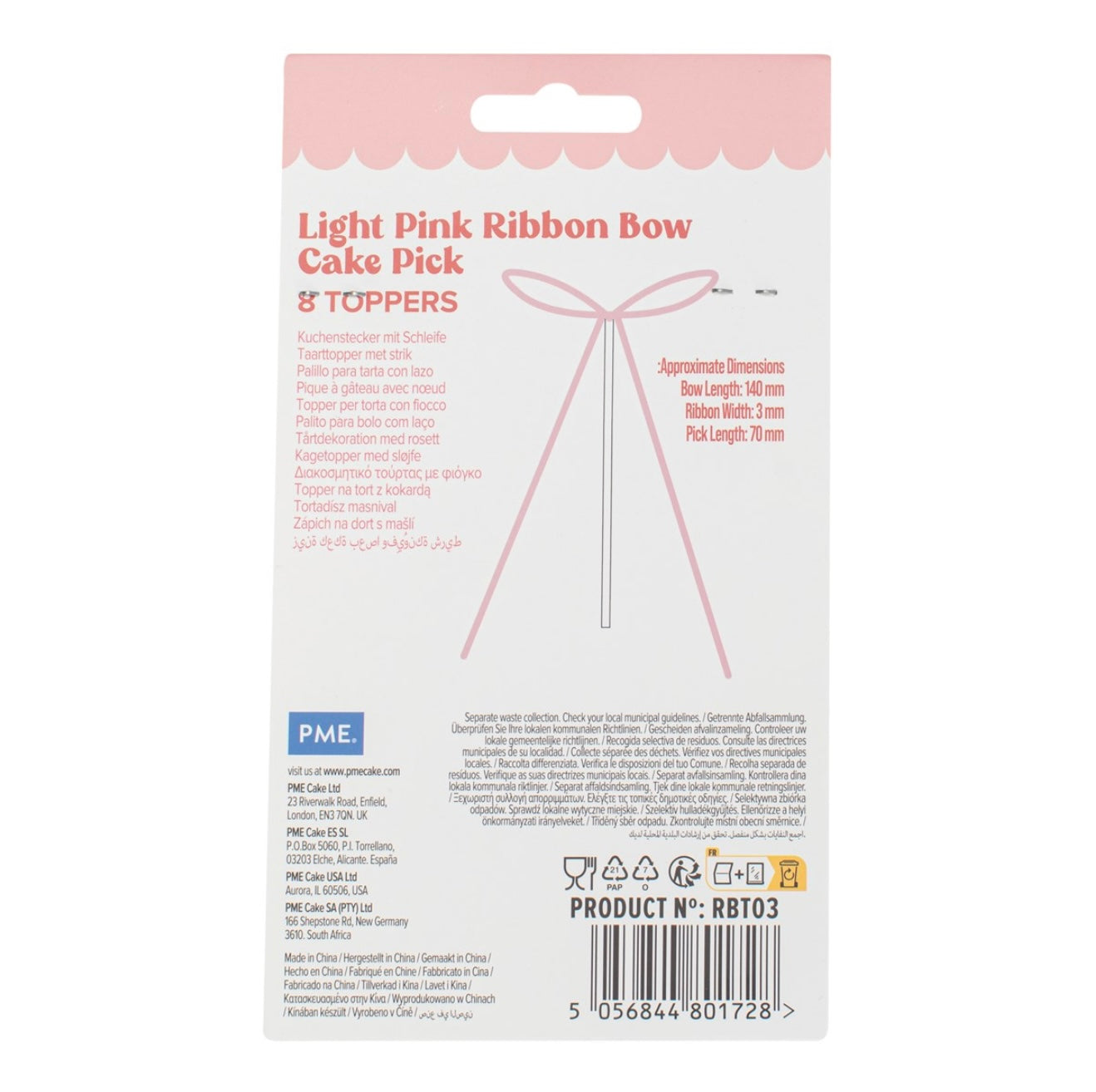 Schleifen Tortendeko rosa