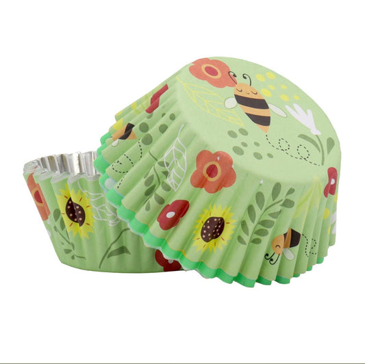 PME folienbeschichtete Cupcake Backförmchen Biene 30Stk