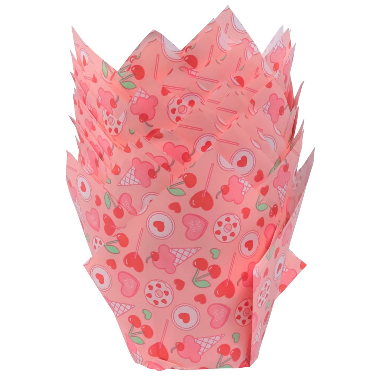 PME Tulpen Muffin Förmchen Cups „Süsse Liebe“ 24 Stk