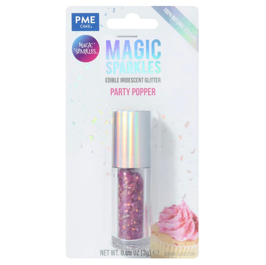 Magic Sparkles essbare irisierende Glitter Flakes / Party Popper 3 g