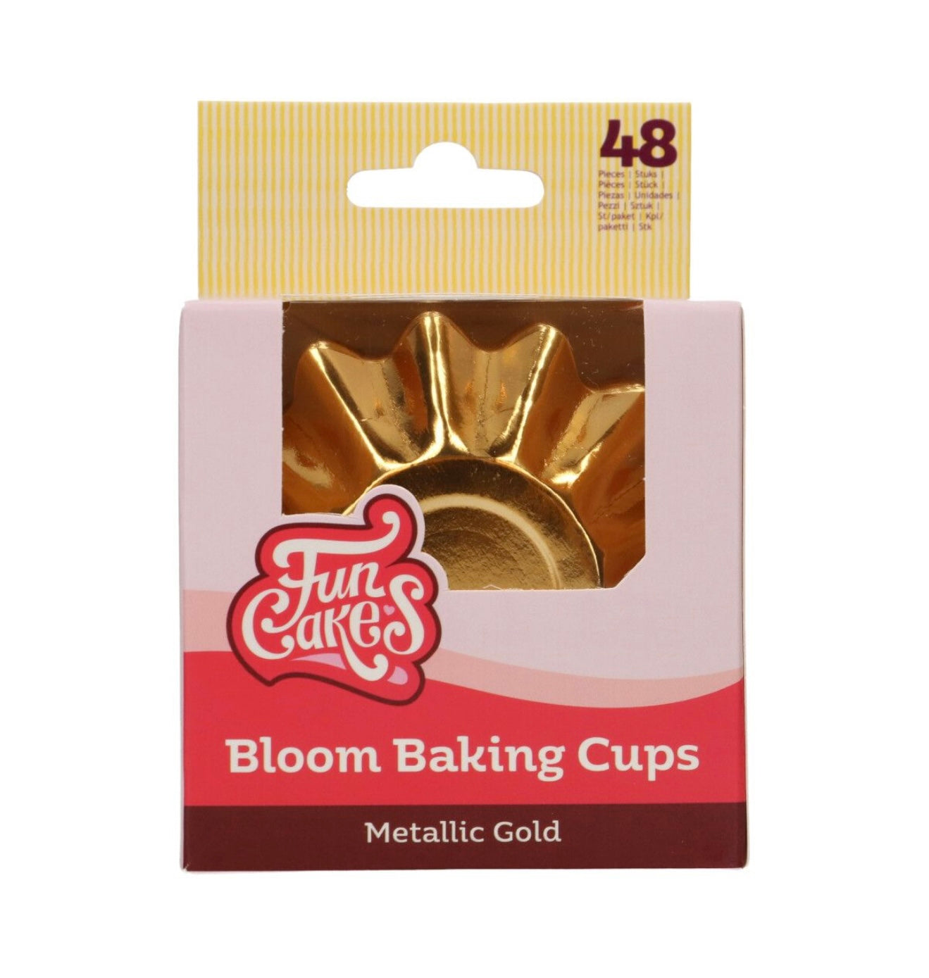 Funcakes Bloom Cups Backförmchen metallic gold 48 Stk