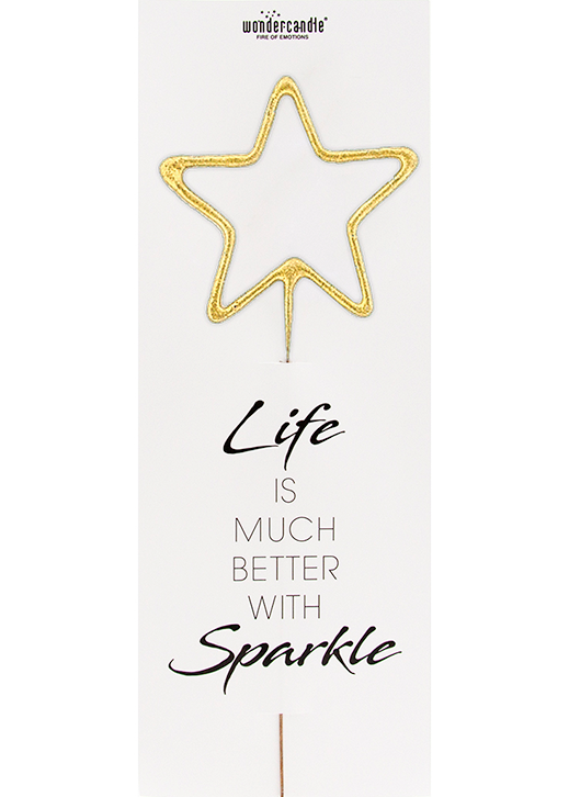 Stern gold Giant Wondercandle® Life is much better with sparkle