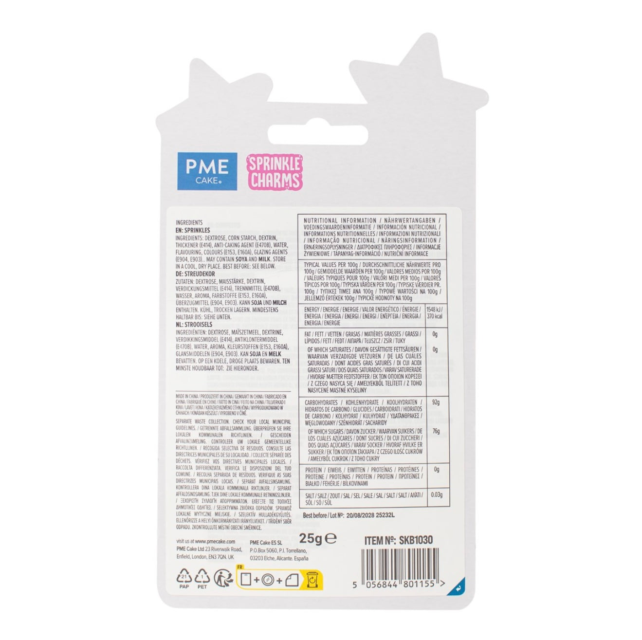 PME gelbe Sterne Streusel 25 g