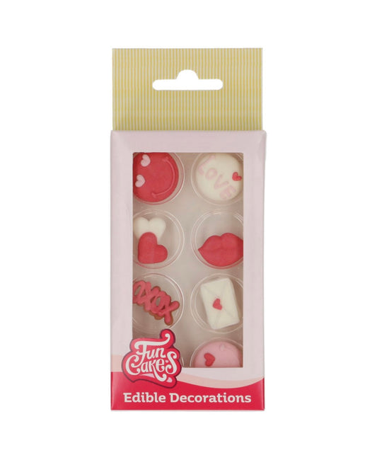 Funcakes Zucker Deko Liebe/Love 8 Stk
