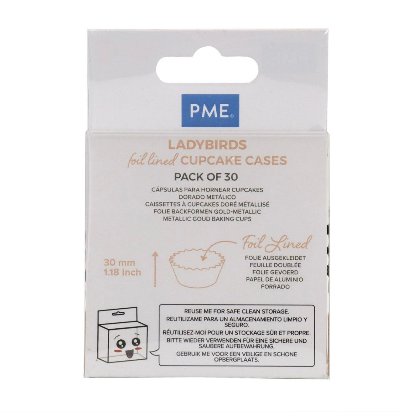 PME folienbeschichtete Cupcake Backförmchen Marienkäfer 30Stk