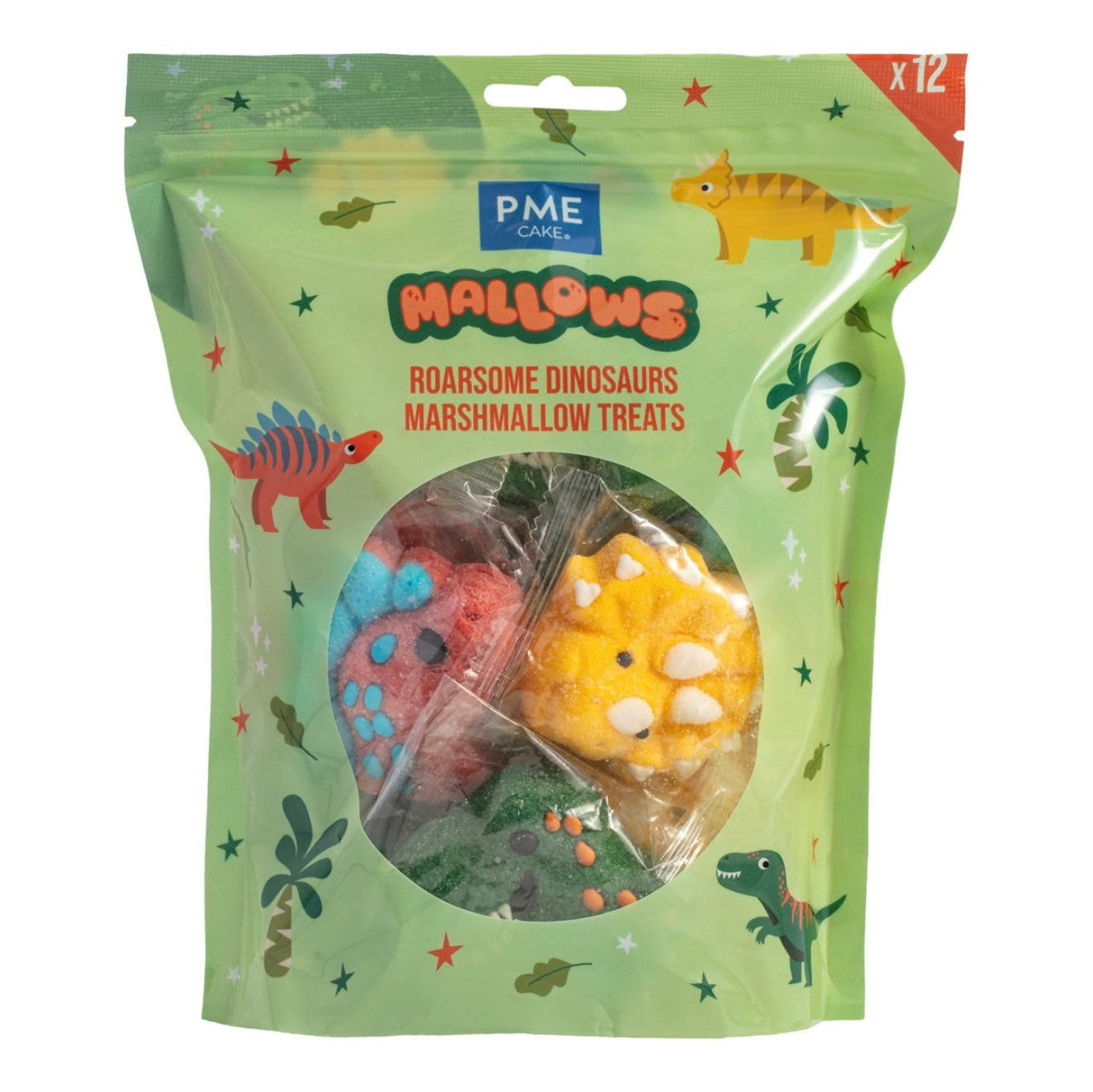 Mallows Marshmallow Treats Brüllende Dinosaurier 12 Stk