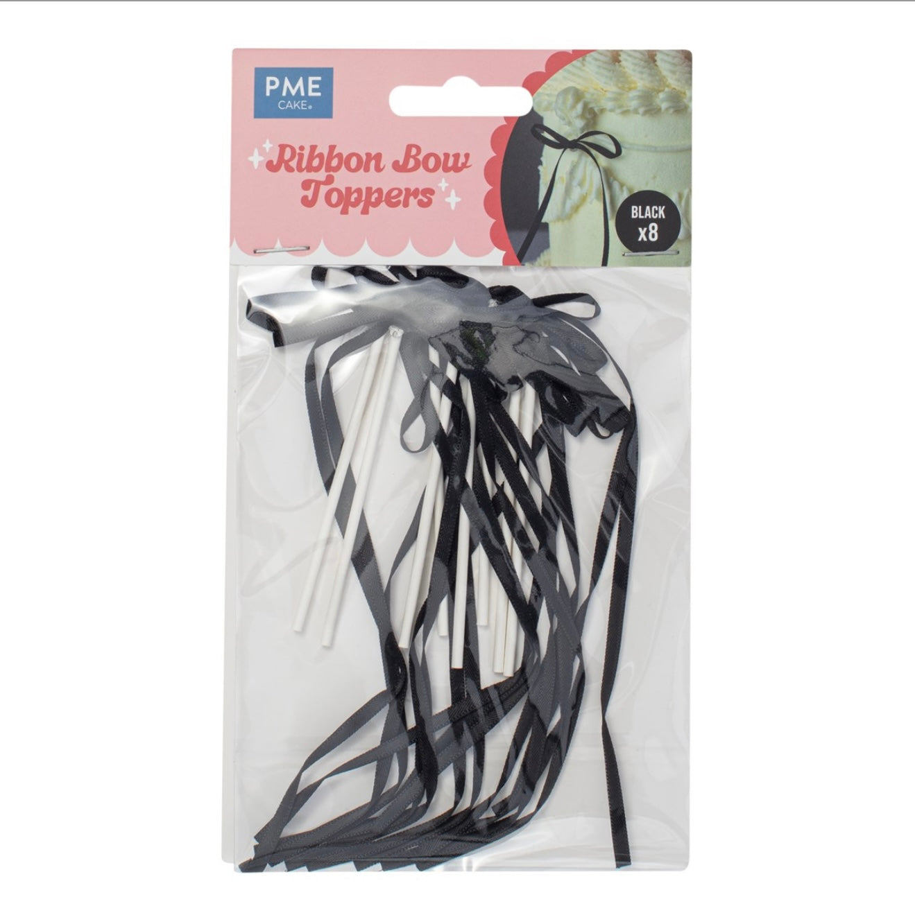 Schleifen Tortendeko schwarz
