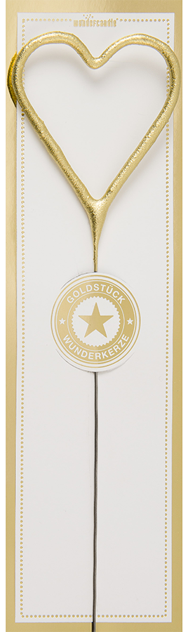 Wondercandle® classic Goldstück Herz