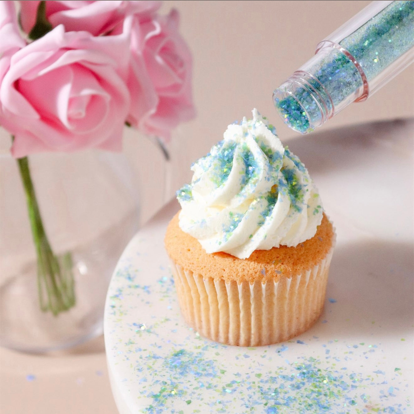 Magic Sparkles essbare irisierende Glitter Flakes / Island Lagoon 3 g
