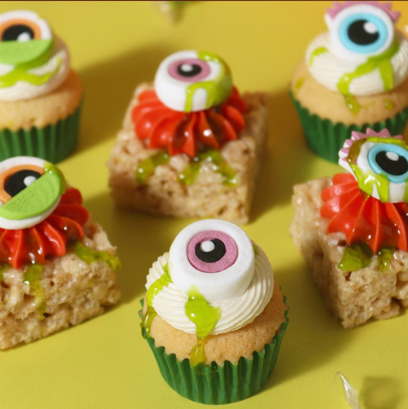 PME Halloween Cupcake Deko Set Schleimmonster Augen