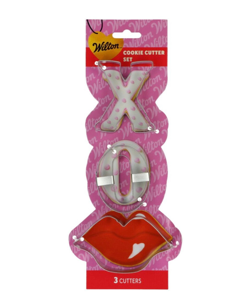 Wilton Ausstecher Set Lippen XO Liebe Valentinstag 3 Stk