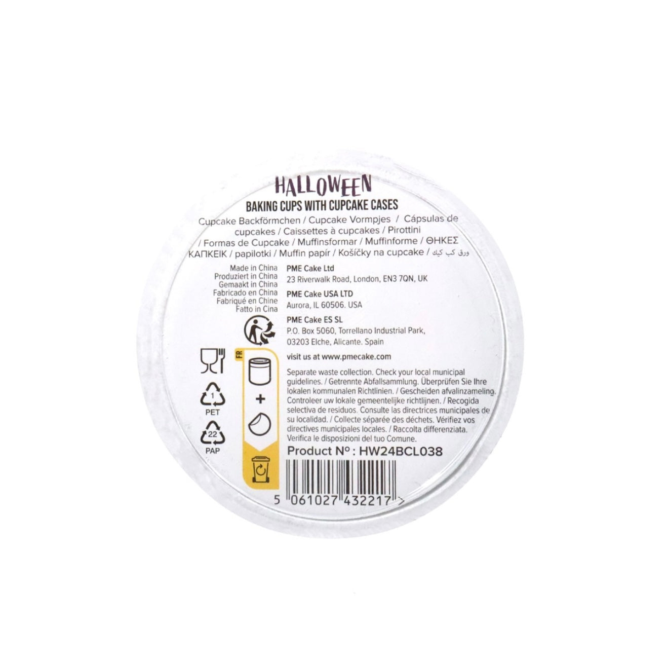 PME Halloween Cupcake Förmchen „Schwarze Katze“