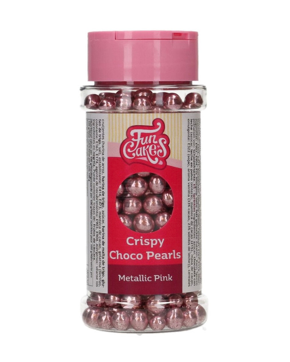 Funcakes Choco Crispy Balls Metallic pink 60 g