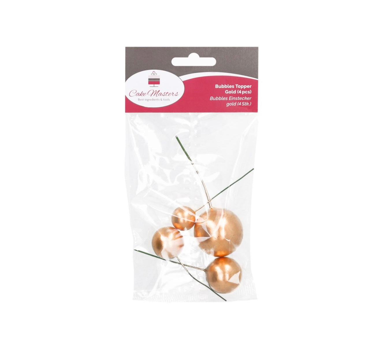 Cake Masters Ball/Bubbles Topper gold
