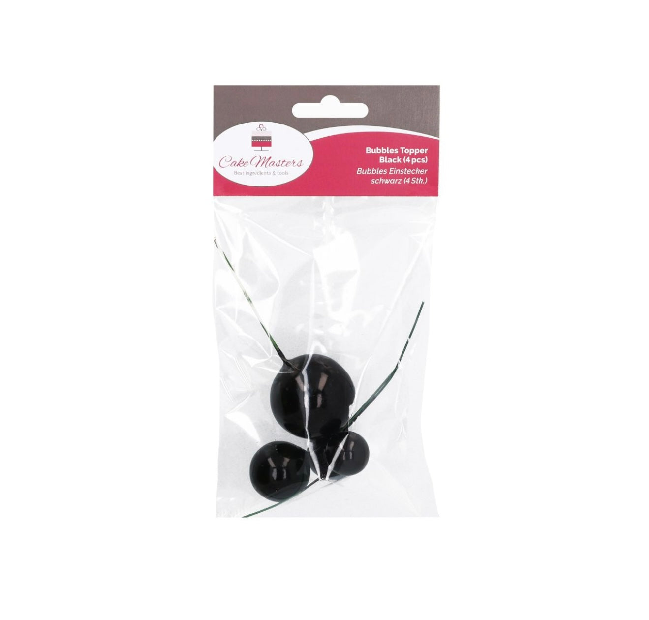 Cake Masters Ball/Bubbles Topper schwarz