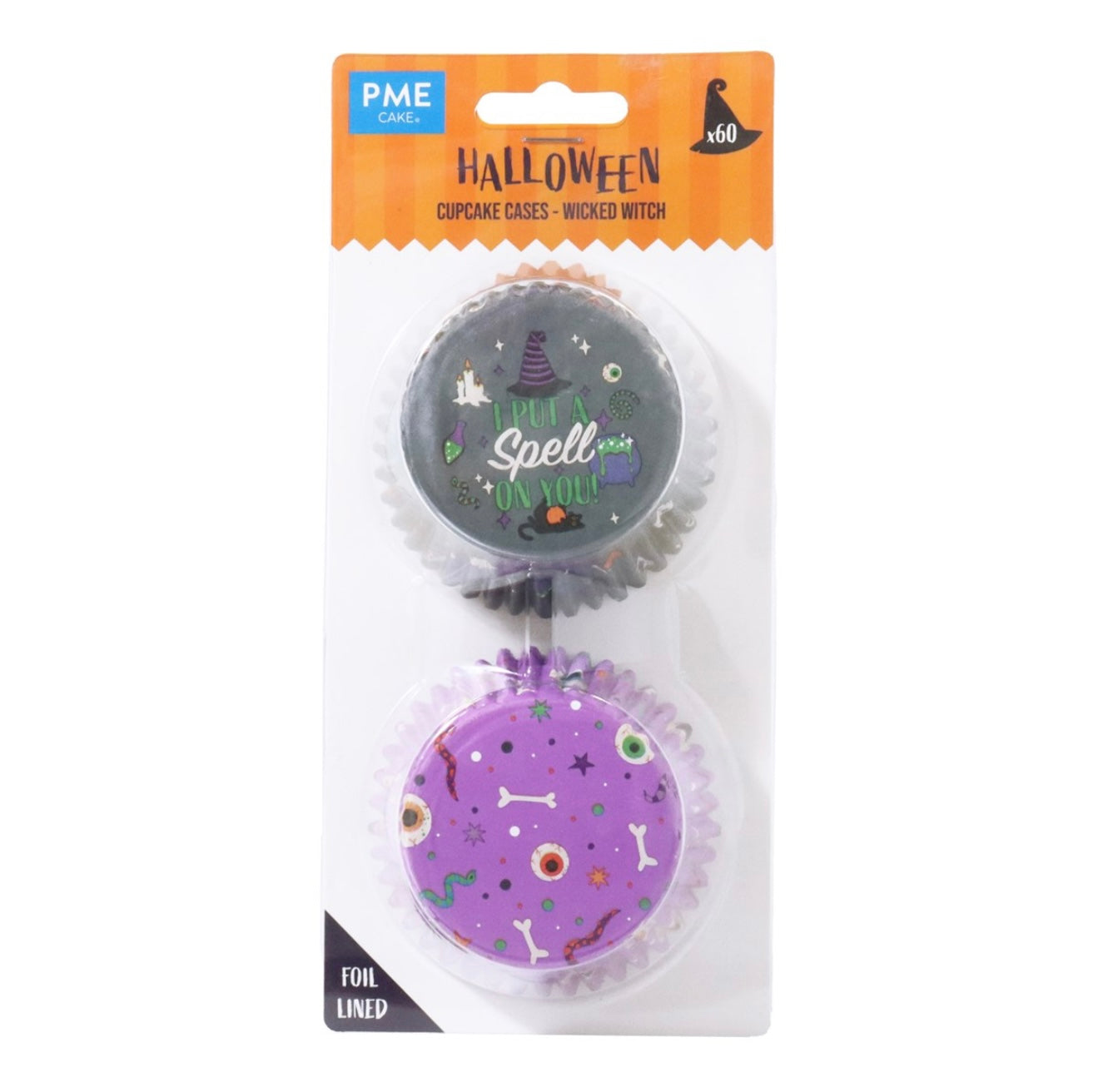 PME Halloween folienbeschichtete Cupcake Förmchen „Böse Hexe“