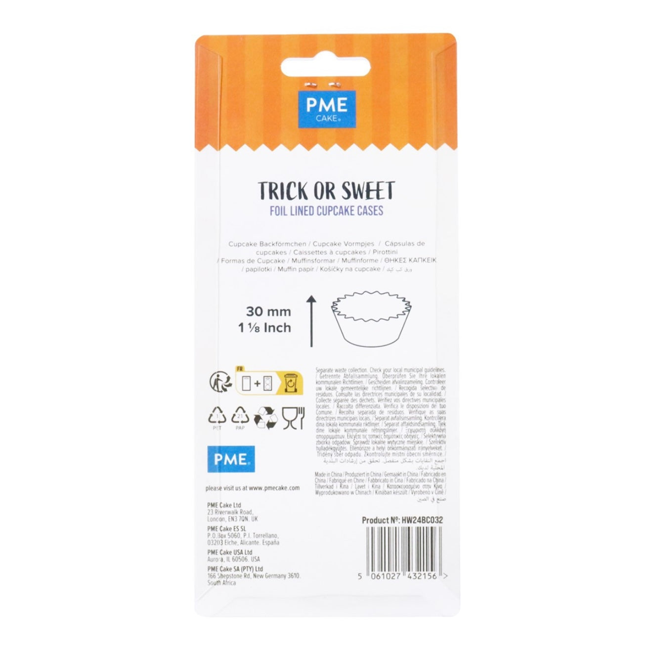 PME Halloween folienbeschichtete Cupcake Förmchen „Trick or Sweet“