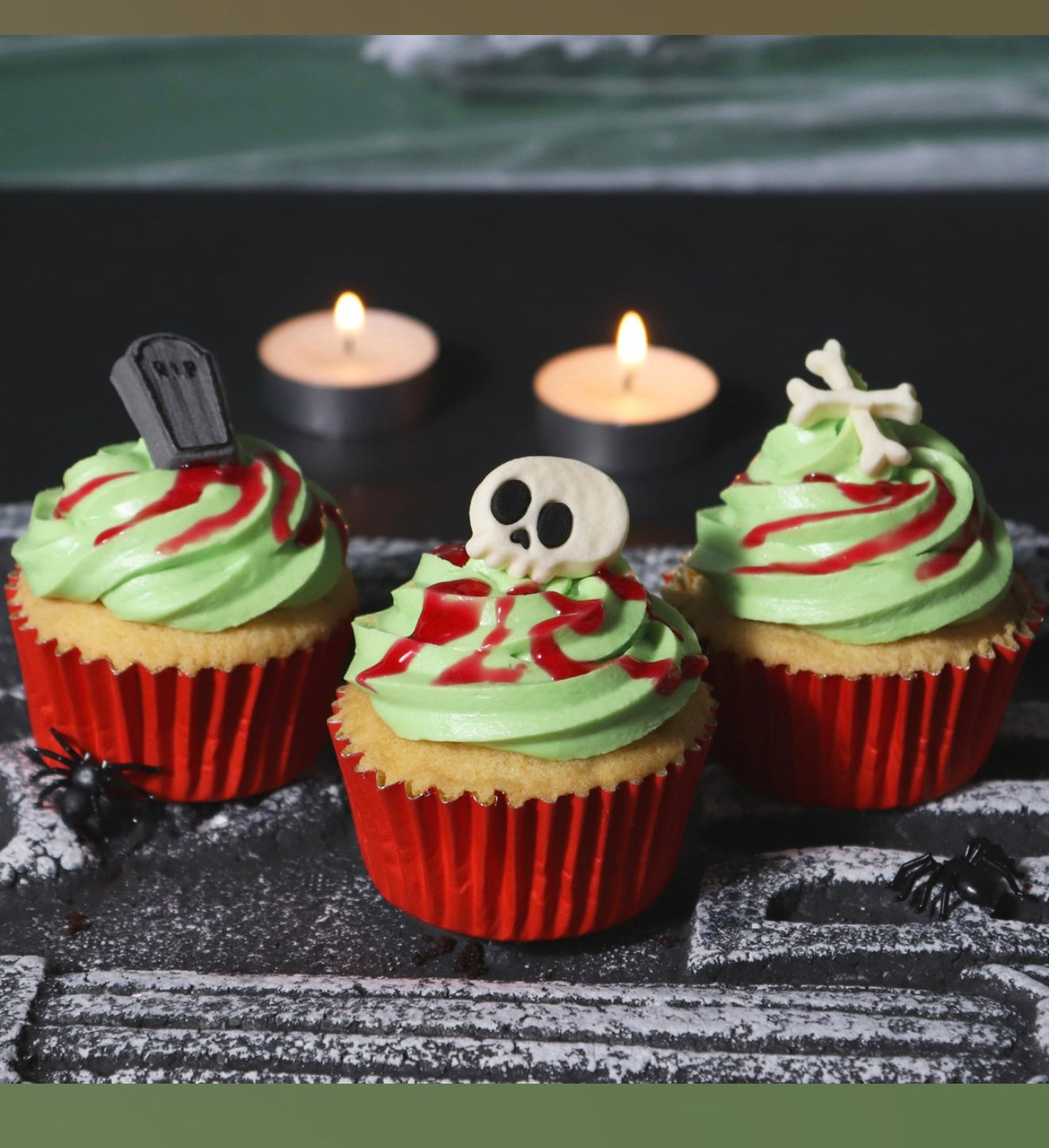 PME Halloween Cupcake Deko Set gruseliger Friedhof