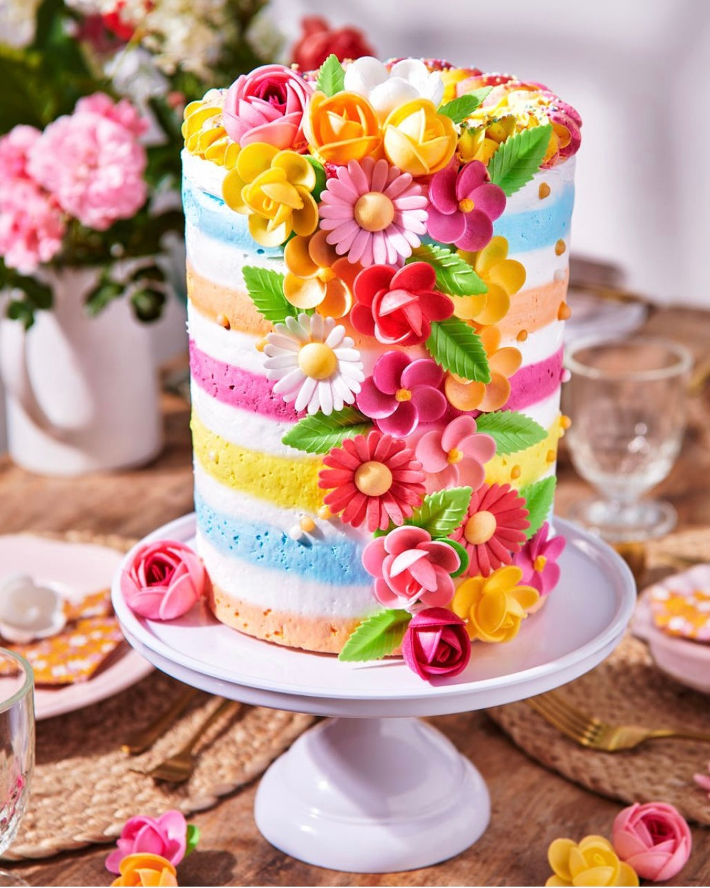 Funcakes essbare Papierblumen grüne Blätter 50 Stk