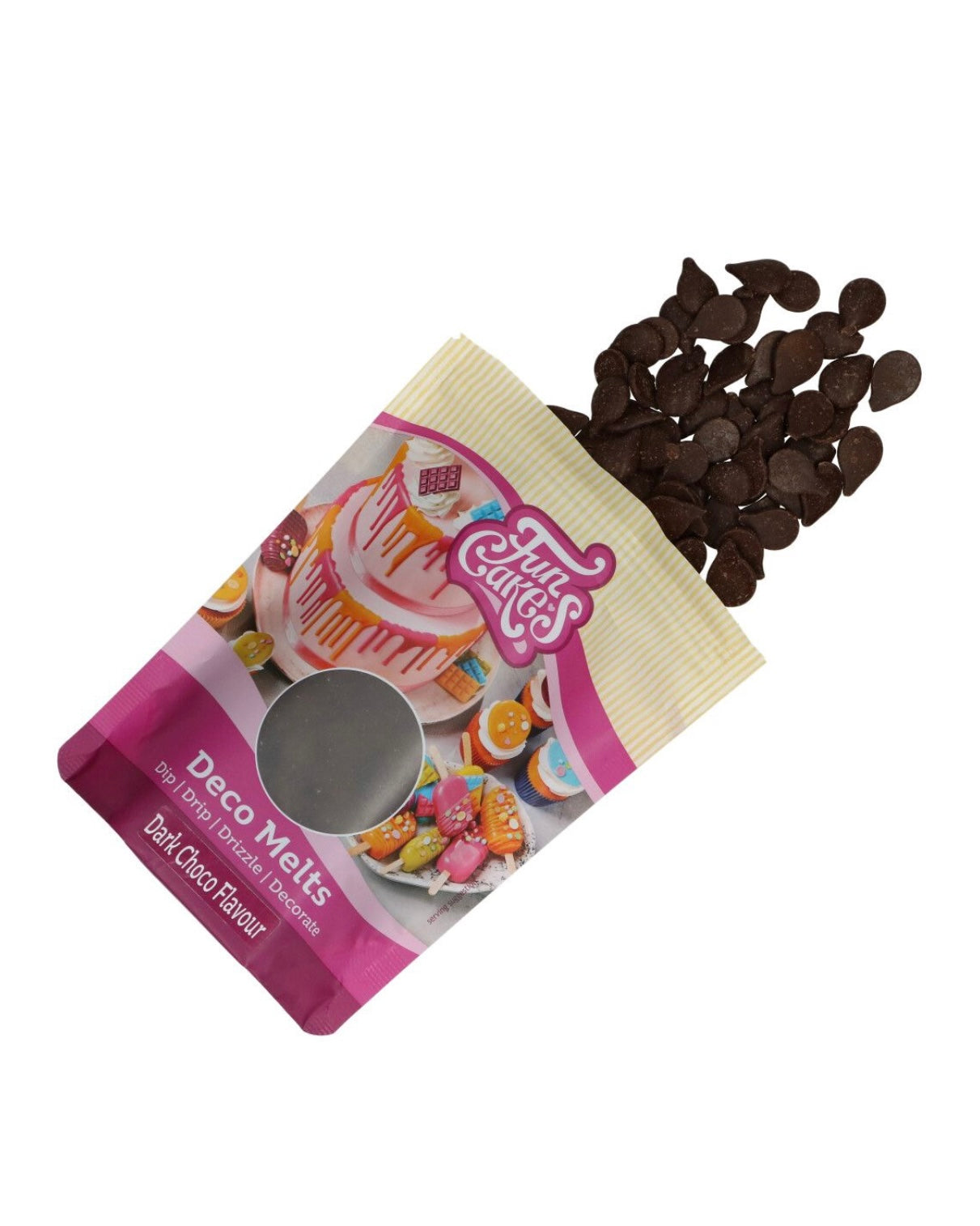 Funcakes Deco Melts Dunkler Schoko Geschmack 250 g