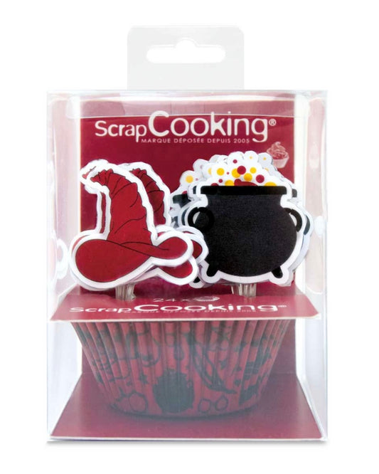 Scrapcooking Wizard Baking Cups & Cupcake Toppers 24 Stk