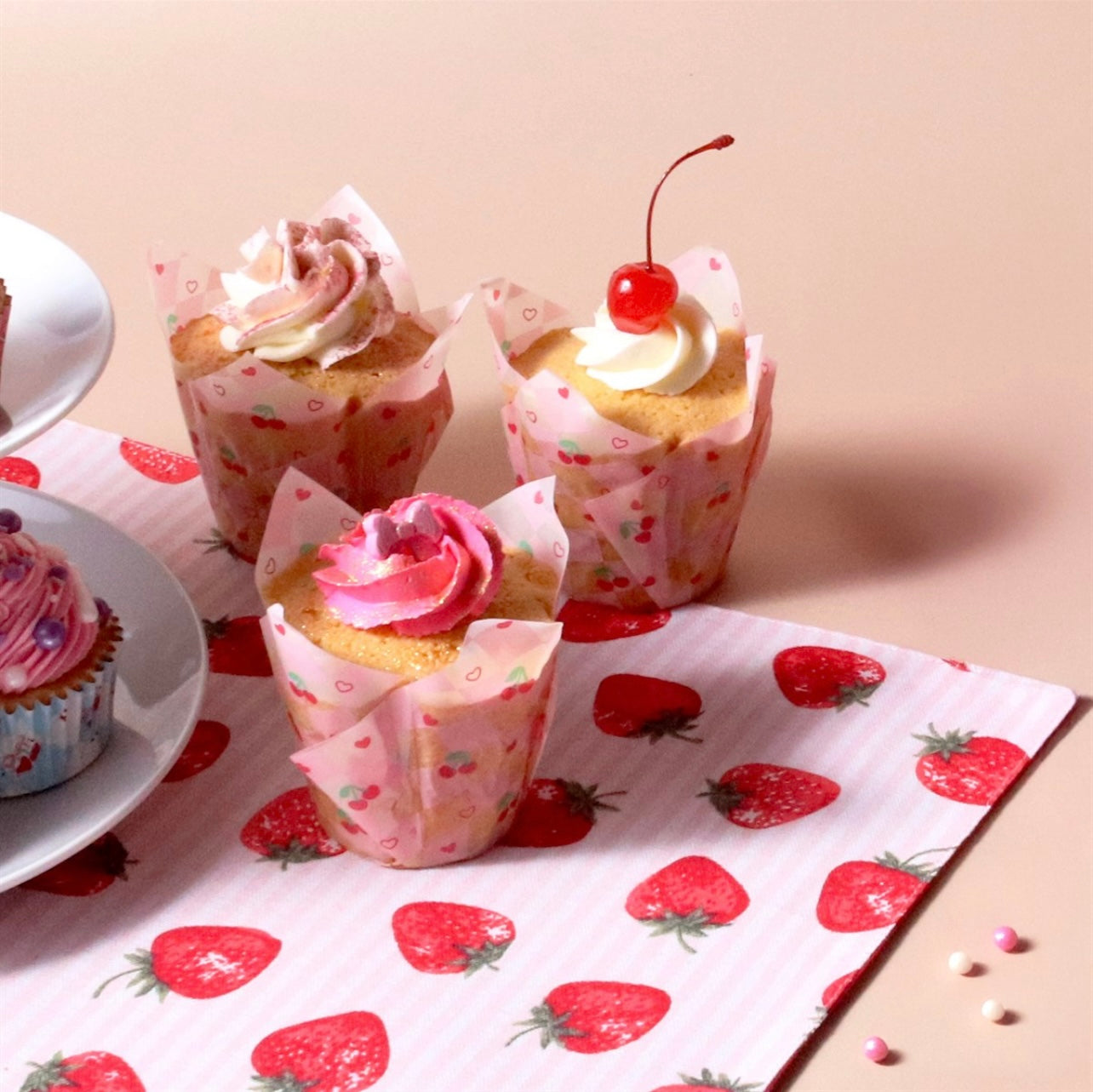 PME Vintage Tulpen Cupcake Papierbackförmchen 24 Stk