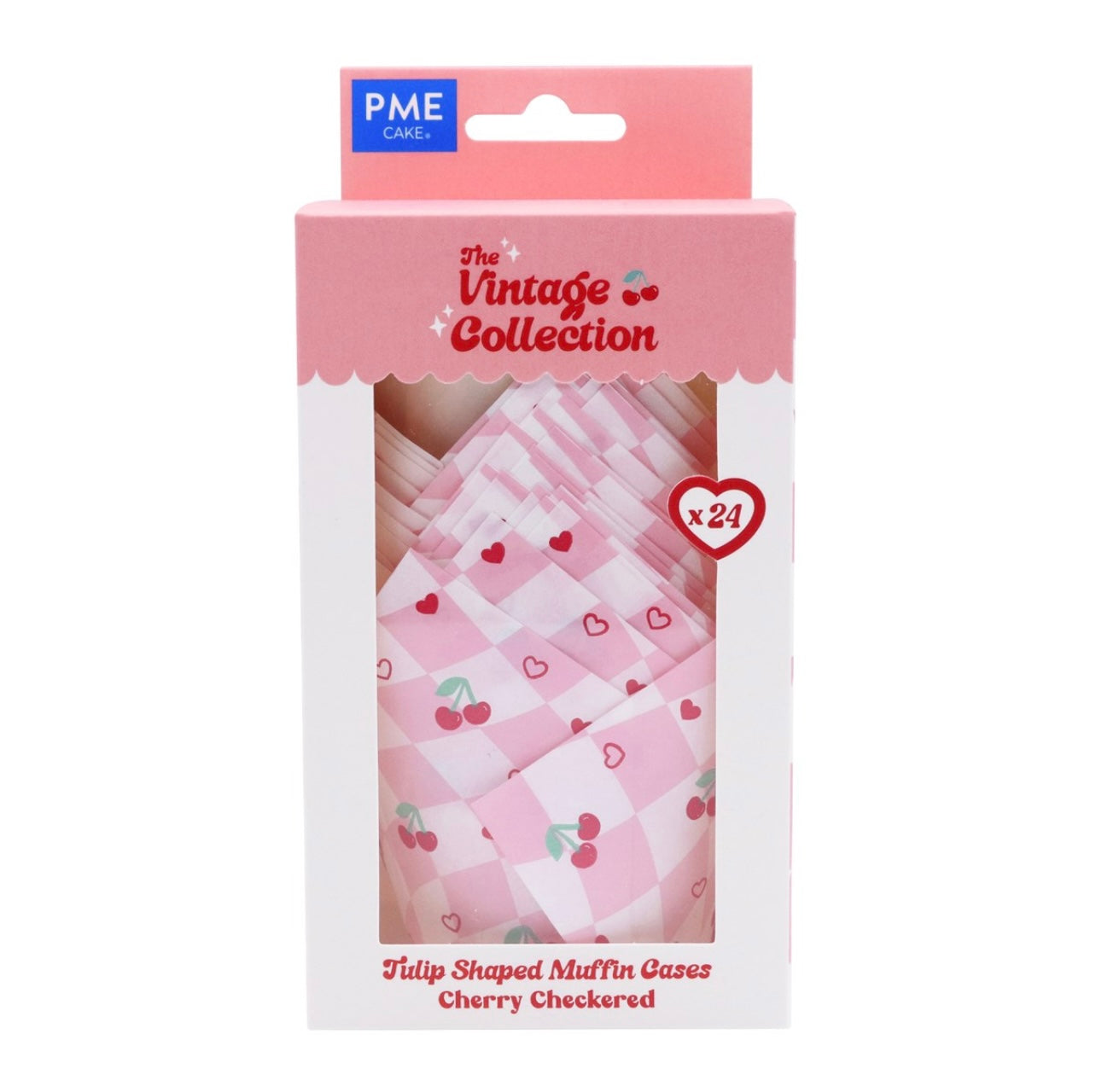 PME Vintage Tulpen Cupcake Papierbackförmchen 24 Stk