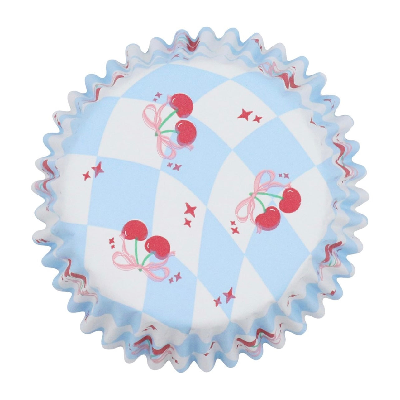 PME Vintage folienbeschichtete Cupcake Backförmchen Kirschen & Schleifen 30 Stk
