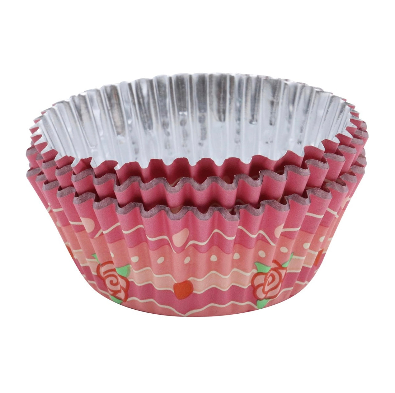 PME Vintage folienbeschichtete Cupcake Backförmchen Vintage Rosen 30 Stk