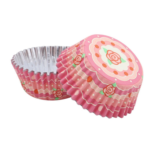 PME Vintage folienbeschichtete Cupcake Backförmchen Vintage Rosen 30 Stk