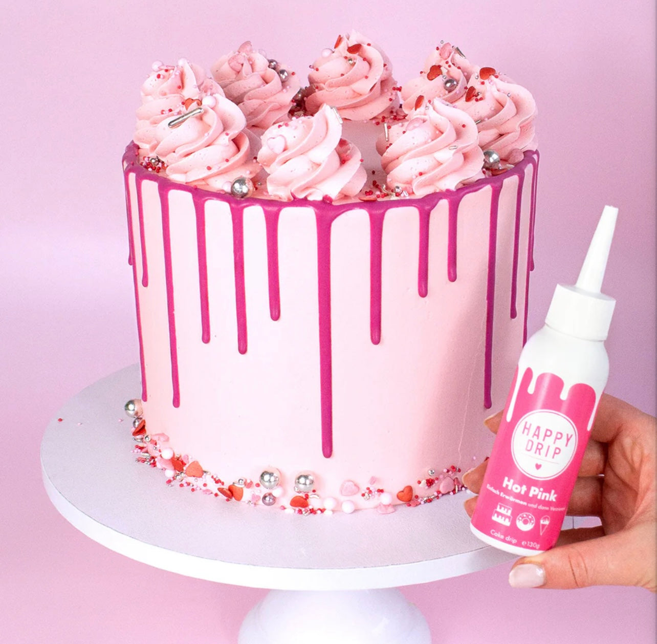 Happy Sprinkles Happy Drip Hot Pink 130 g