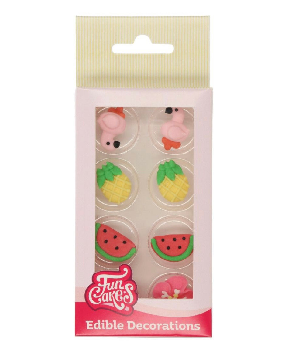 Funcakes Tropical Flamingo 8 Stk