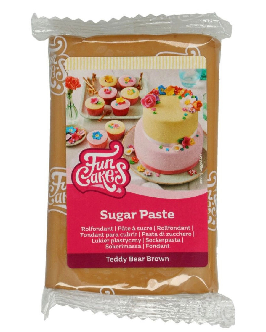 Funcakes Fondant Teddy Bear Brown 250 g