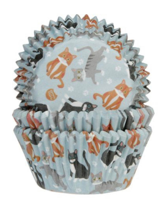 Cupcakes Papierbackförmchen Katze 50 Stk