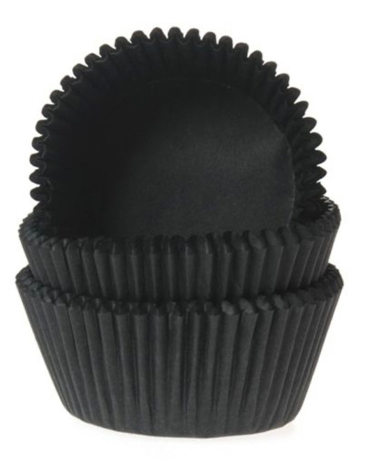 Cupcakes Papierbackförmchen schwarz 50 Stk