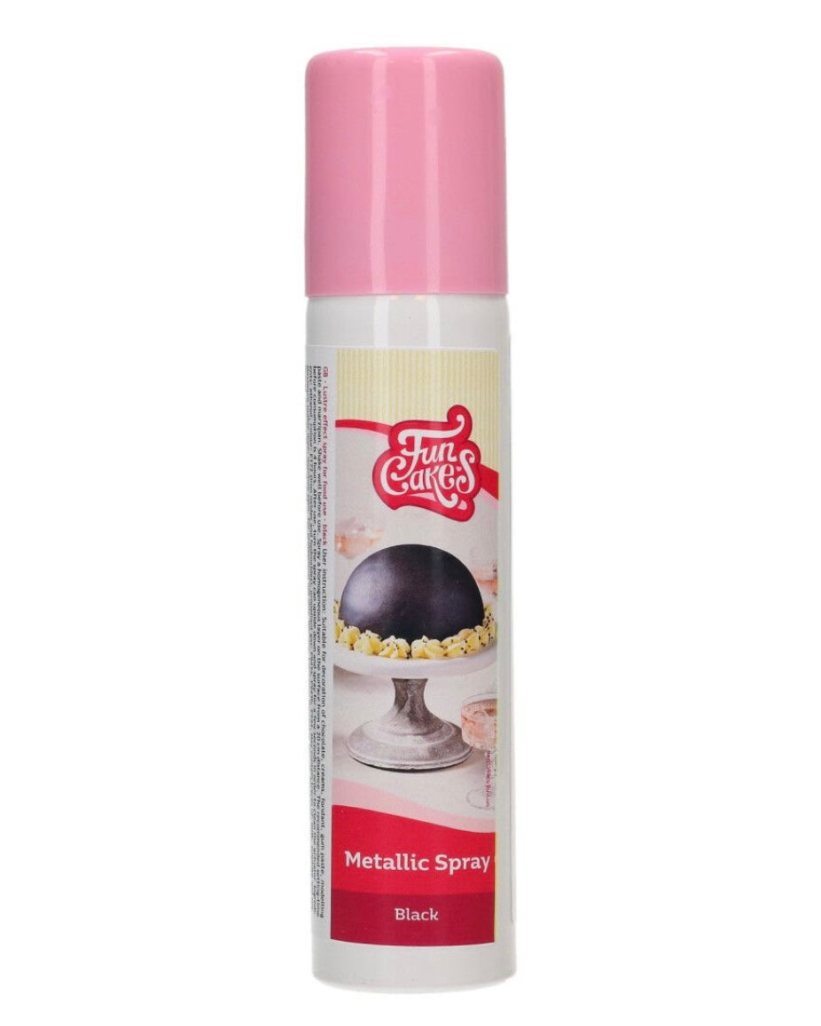Funcakes metallic Spray schwarz